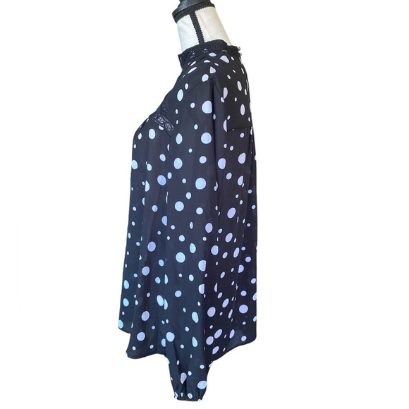 Zac & Racheal polkadotted blouse SZ LRG - Picture 4 of 6